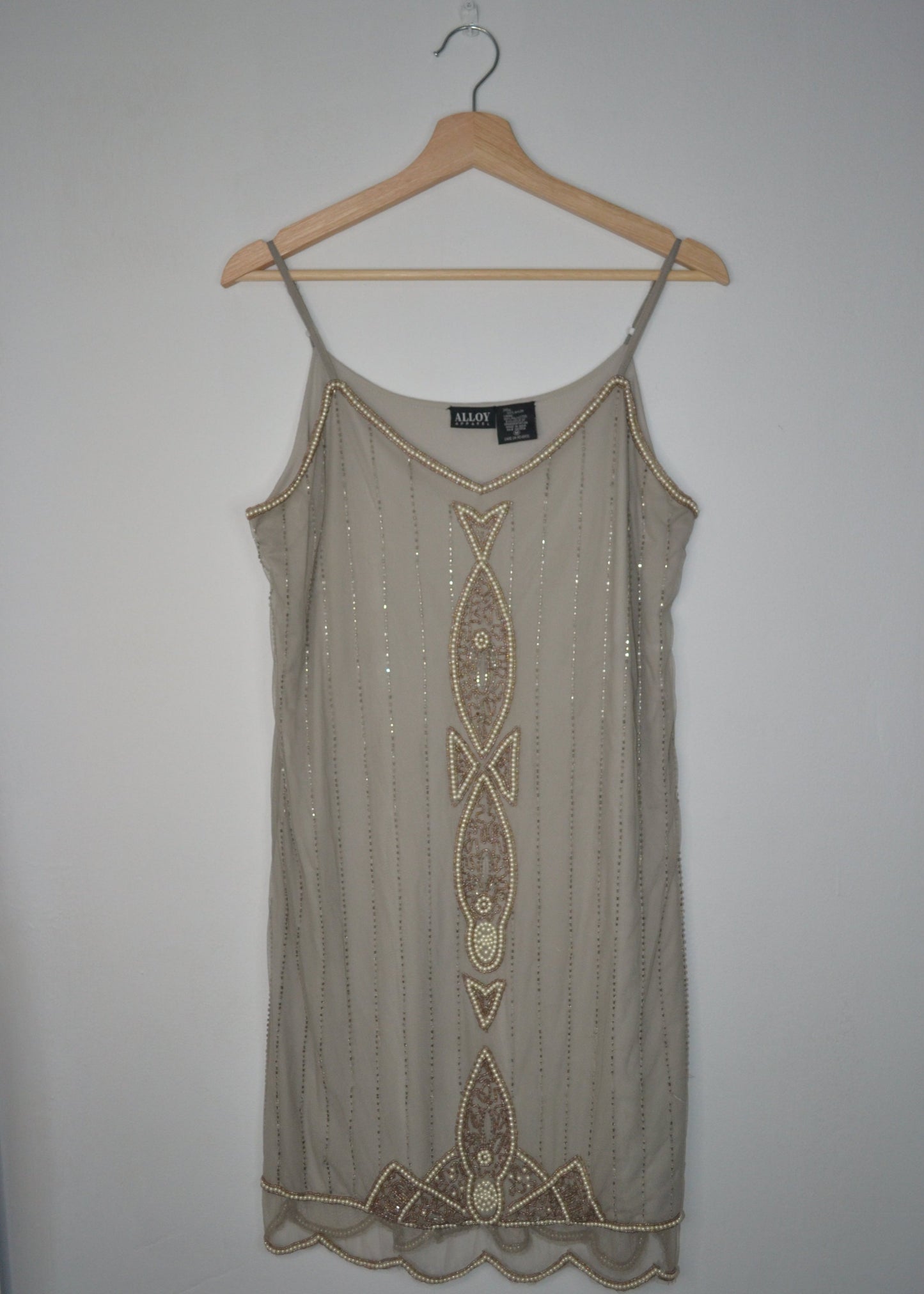 The Pearl Beaded Slip Dress